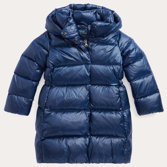 Ralph Lauren Girls Water-Resistant Down Long Coat Jacket - Picture 1 of 5
